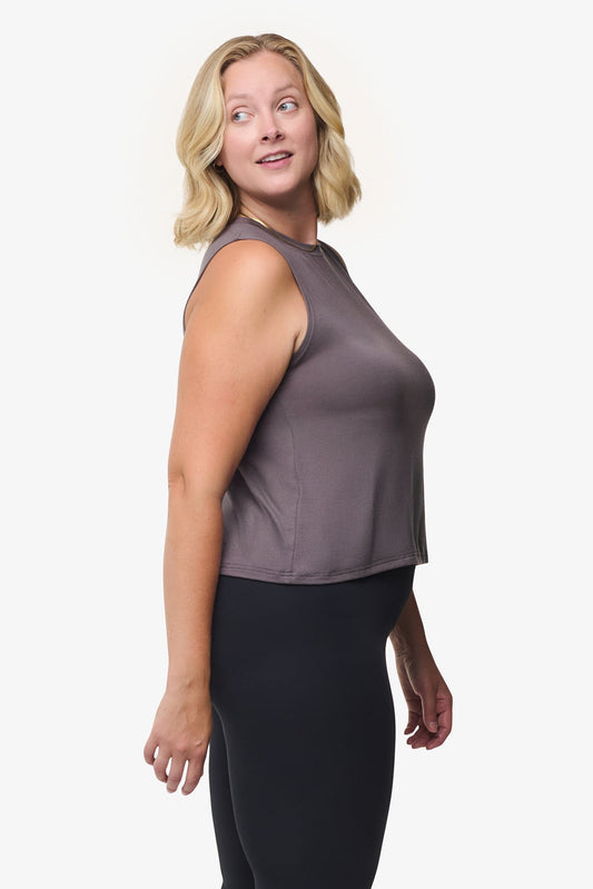 Maia Tank - Woman Tank Top in Grey | Daub & Design