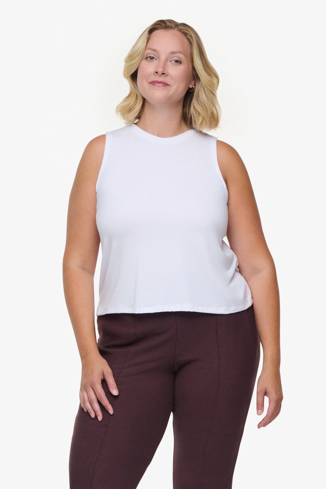 Maia Tank - Woman Tank Top in White | Daub & Design