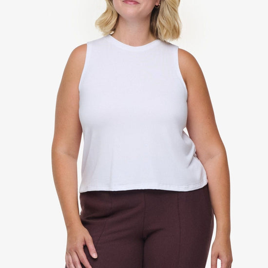 Maia Tank - Woman Tank Top in White | Daub & Design