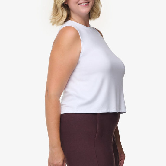 Maia Tank - Woman Tank Top in White | Daub & Design