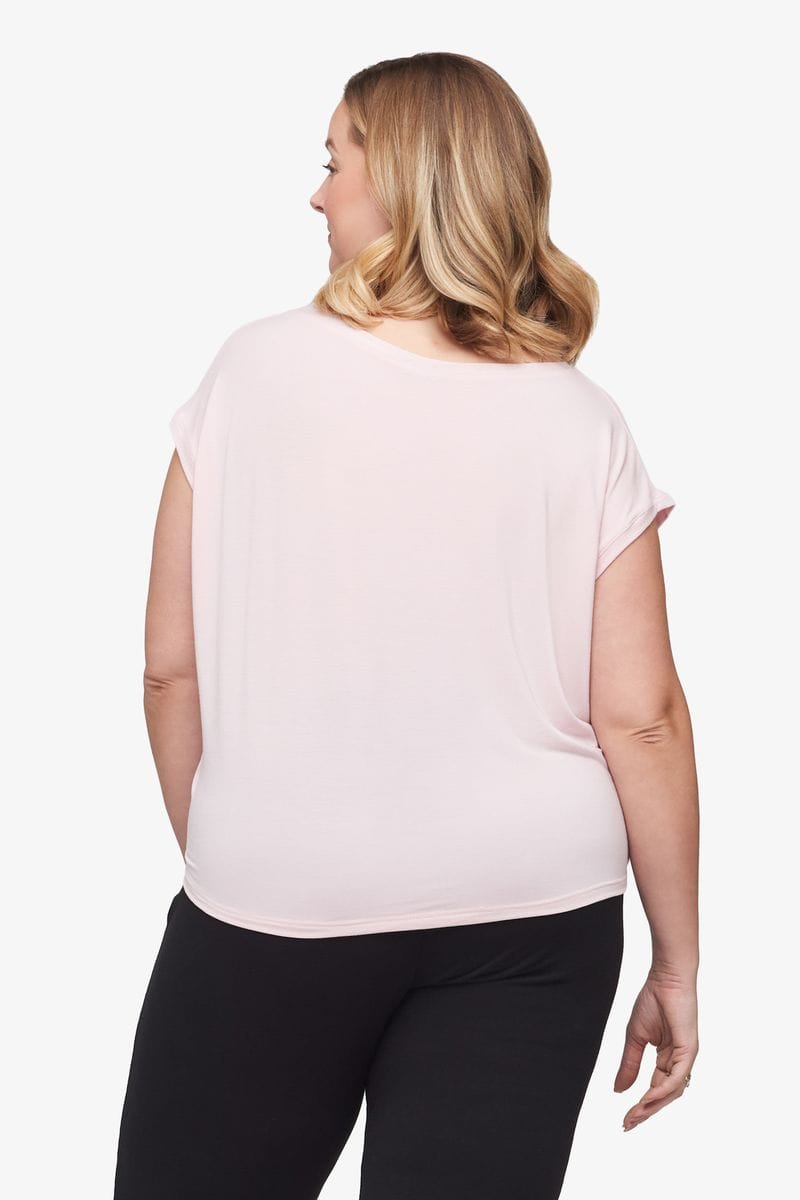Box Tee - Women's Basic T-Shirt in Rose Quartz pink - back | Daub + Design