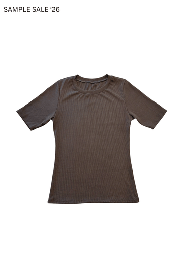 ribbed tee in graphite - medium [sample] #243