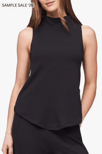 briar sleeveless top in black - small [sample] #126