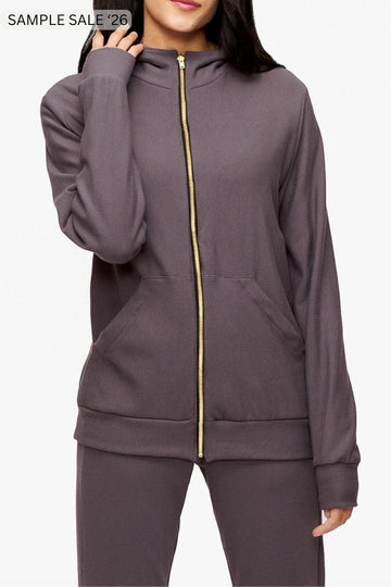 freedom full zip hoodie in sparrow - large [imperfect] #309