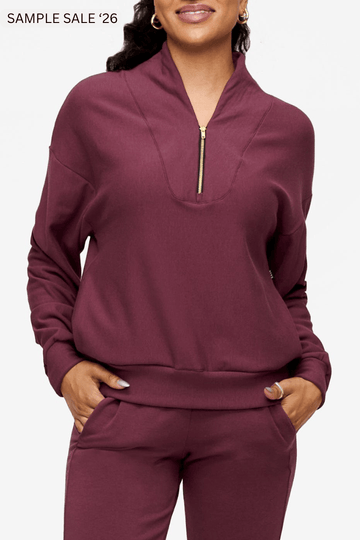 freedom quarter zip sweatshirt in nocturne - small [imperfect] #289