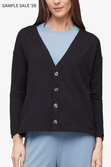 cove cardigan in black - large [sample] #83