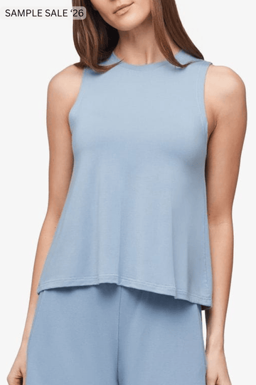 maia tank in coastal blue - small [sample] #130