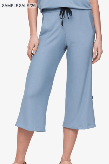 freedom wide leg crop in coastal blue - small [sample] #189