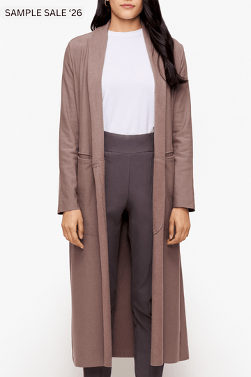 knox long jacket in latte - small [sample] #217