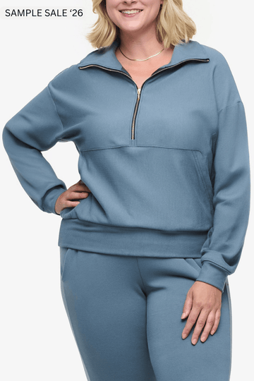 freedom half zip sweatshirt in basalt - large [sample] #99