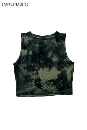 leilani tank in olive tie-dye - medium [archived ss] #239