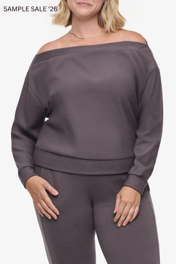 boatneck sweatshirt in velora - large [sample] #249
