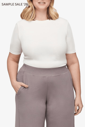 ribbed tee in ivory - medium [imperfect] #295