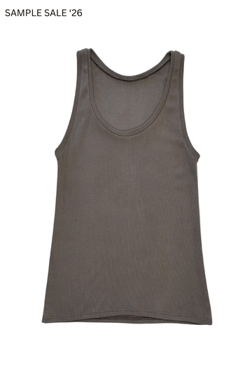 ribbed tank in mink - xlarge [sample] #257