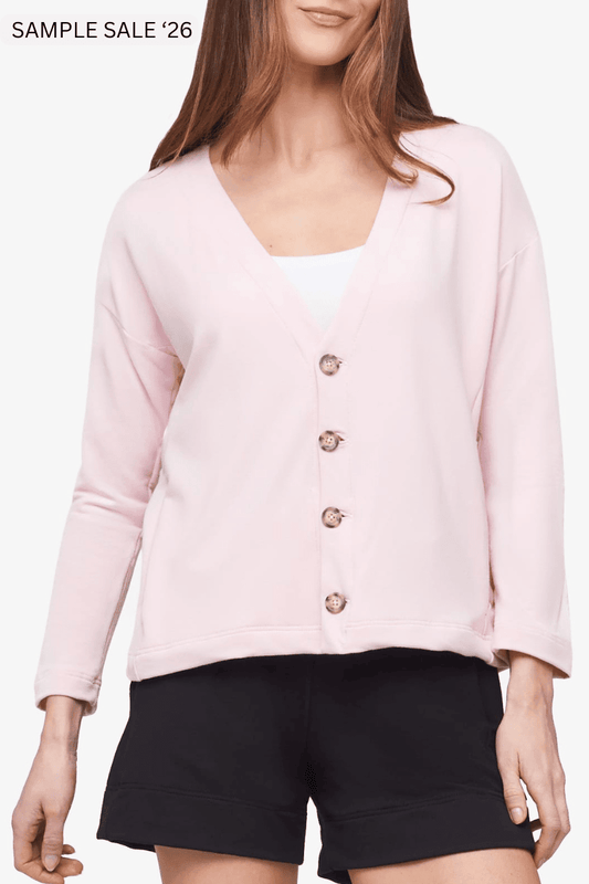 cove cardigan in rose quartz - small [sample] #174
