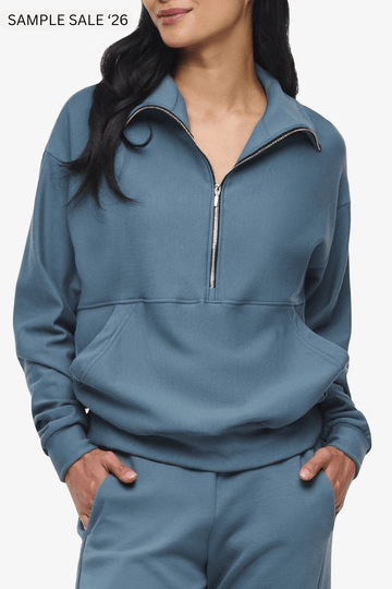 freedom half zip sweatshirt in basalt - small [sample] #208