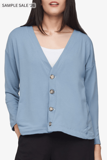 cove cardigan in coastal blue - small [sample] #175