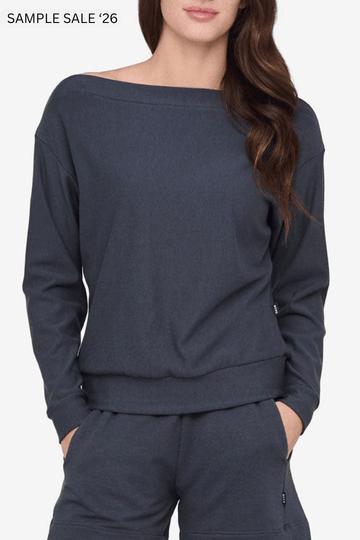 boatneck sweatshirt in eclipse lite - small [sample] #176
