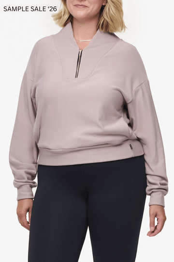 freedom quarter zip sweatshirt in etherea - large [sample] #253