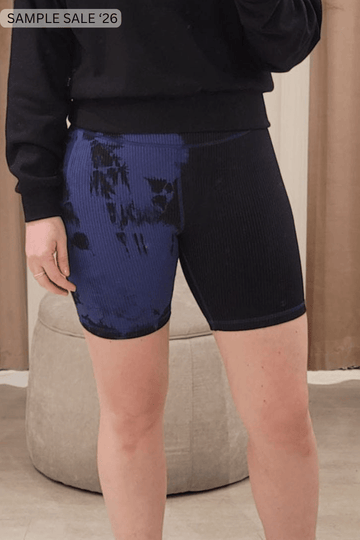 brinkley bike shorts in sargasso sea + black - xsmall [sample] #531