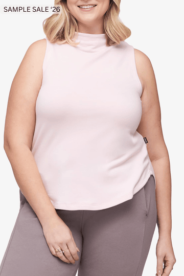 briar sleeveless top in rose quartz - large [sample] #29