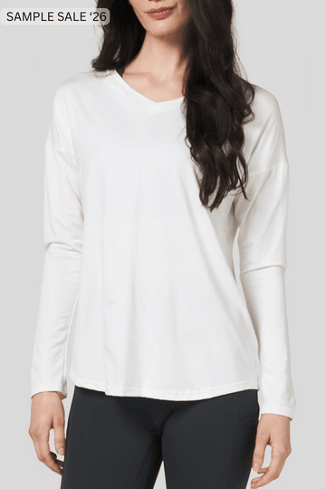 luna longsleeve in ivory - large [sample] - #538