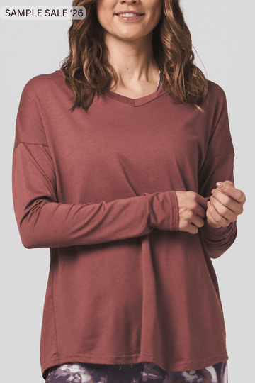 luna longsleeve in rose clay - medium [sample] #540