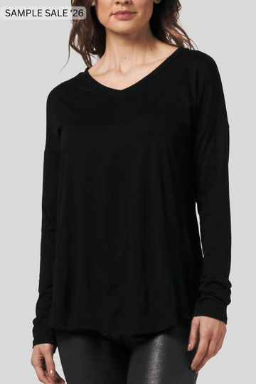 luna longsleeve in black - xsmall [sample] - #544