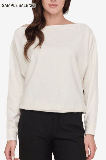 boatneck sweatshirt LITE in ivory - medium [archive] #801
