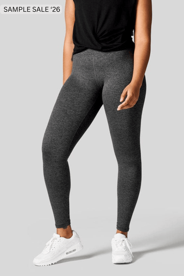 riley legging in brushed charcoal - medium [sample] #1284