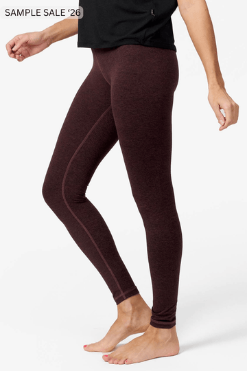 riley legging in brushed wine - small [sample] #1294