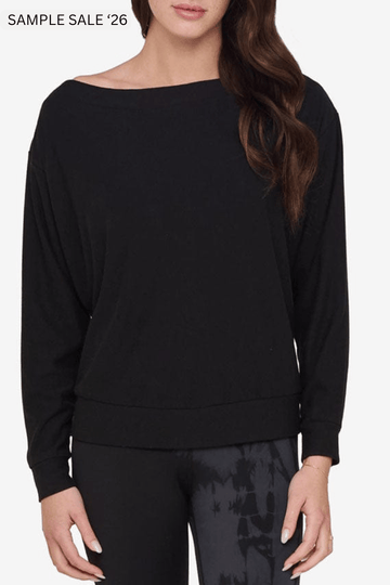 boatneck sweatshirt in black LITE - medium [archive] #804