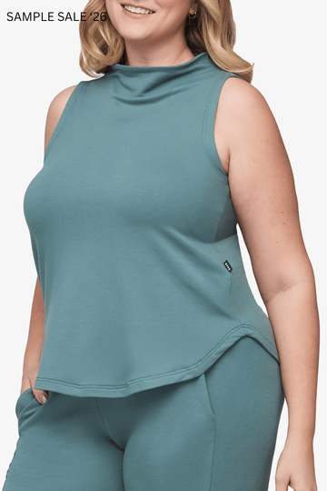 briar sleeveless top in north atlantic - large [sample] #30