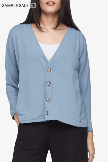 cove cardigan in coastal blue - large [sample] #813