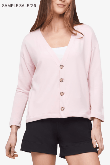 cove cardigan in rose quartz - medium [sample] #815