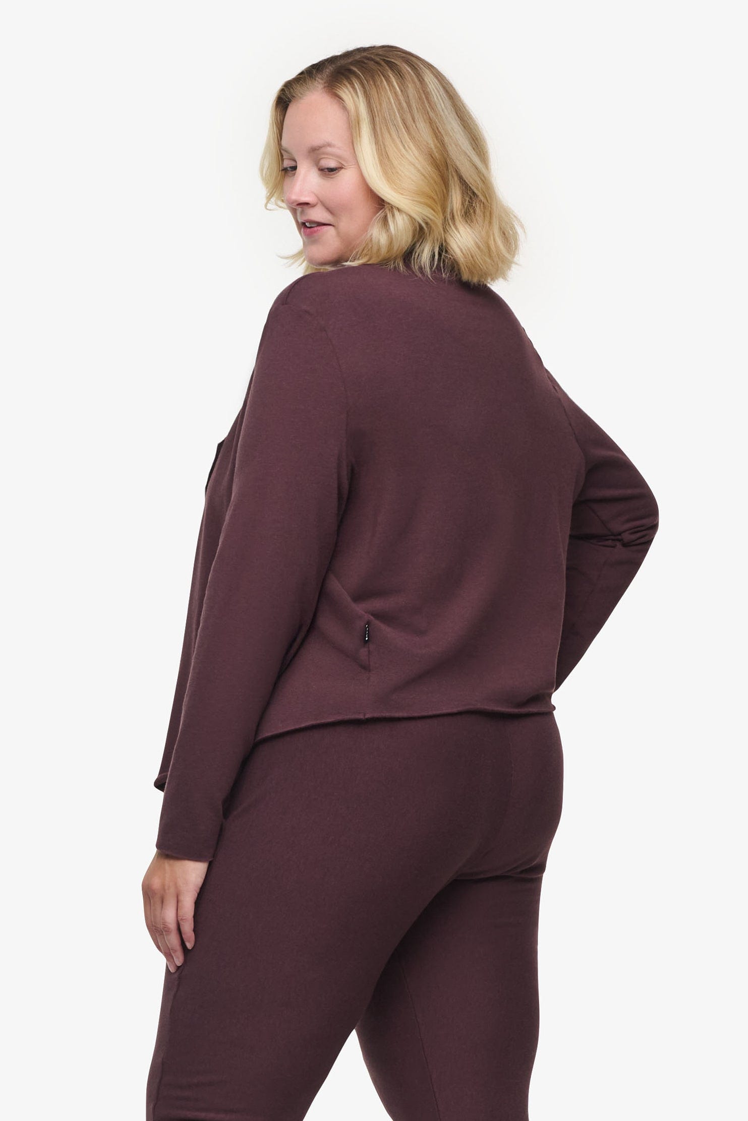 Sloane Jacket  - Woman Fleece open Jacket in Brown | Daub & Design