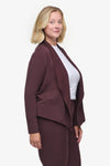 Sloane Jacket  - Woman Fleece open Jacket in Brown | Daub & Design