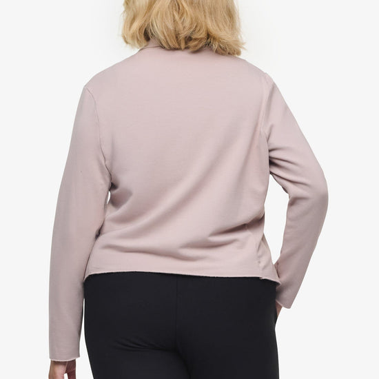 Sloane Jacket  - Woman Fleece open Jacket in Beige | Daub & Design