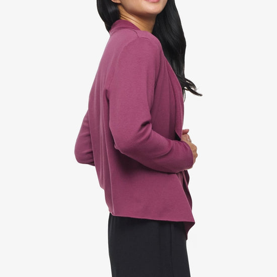 Sloane Jacket  - Woman Fleece open Jacket in Deep Cool Pink | Daub & Design