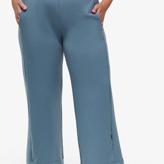 Starboard Pant - Woman Wide Leg Pant in Blue Basalt | Daub & Design
