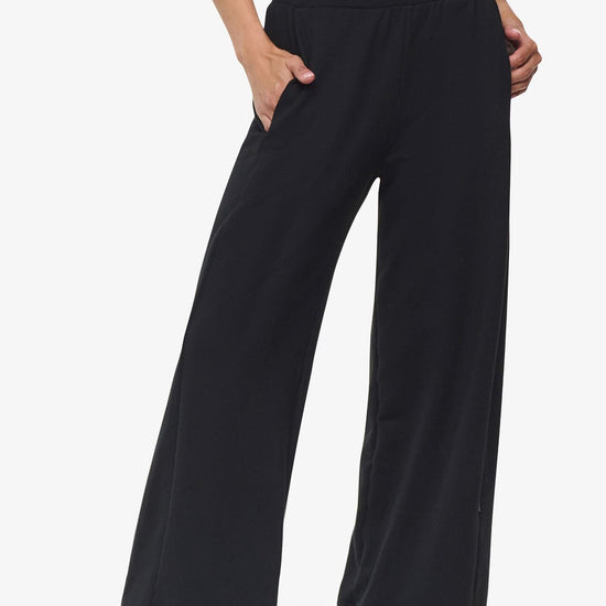 Starboard Pant - Woman Wide Leg Pant in Black | Daub & Design