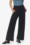 Starboard Pant - Woman Wide Leg Pant in Black | Daub & Design