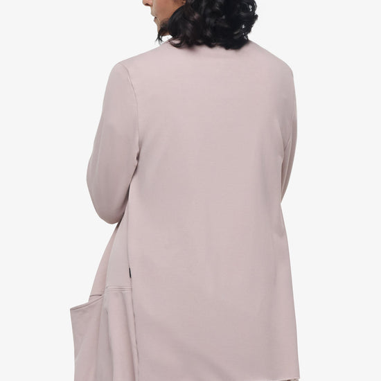 Valencia Jacket  - Woman Fleece open Jacket with big pockets in Beige | Daub & Design