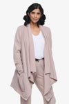 Valencia Jacket  - Woman Fleece open Jacket with big pockets in Beige | Daub & Design