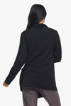 Valencia Jacket  - Woman Fleece open Jacket with big pockets in Black | Daub & Design