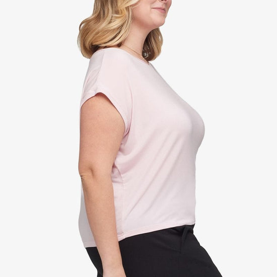 Box Tee - Women's Basic T-Shirt in Rose Quartz pink - side | Daub + Design