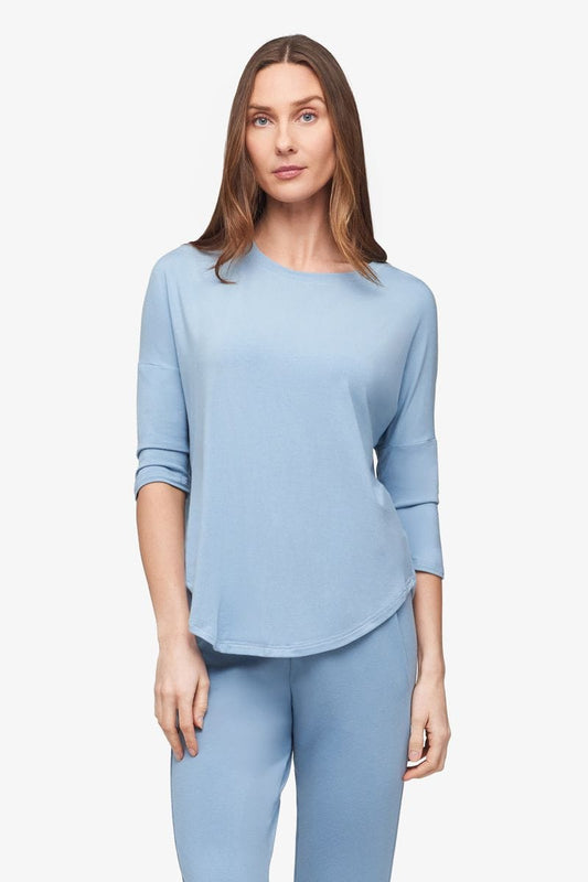 Ainsley Tee - Women's Basic T-Shirt in Coastal Blue - Front | Daub + Design