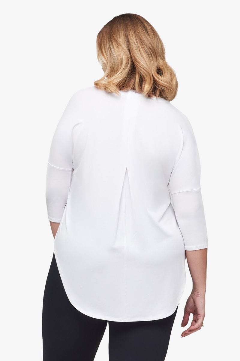 Ainsley Tee - Women's Basic T-Shirt in White - Back | Daub + Design