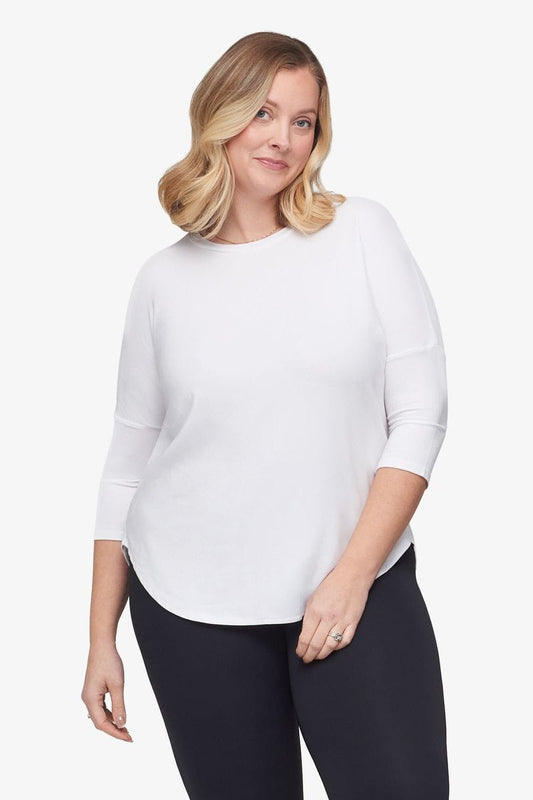 Ainsley Tee - Women's Basic T-Shirt in White - Front | Daub + Design