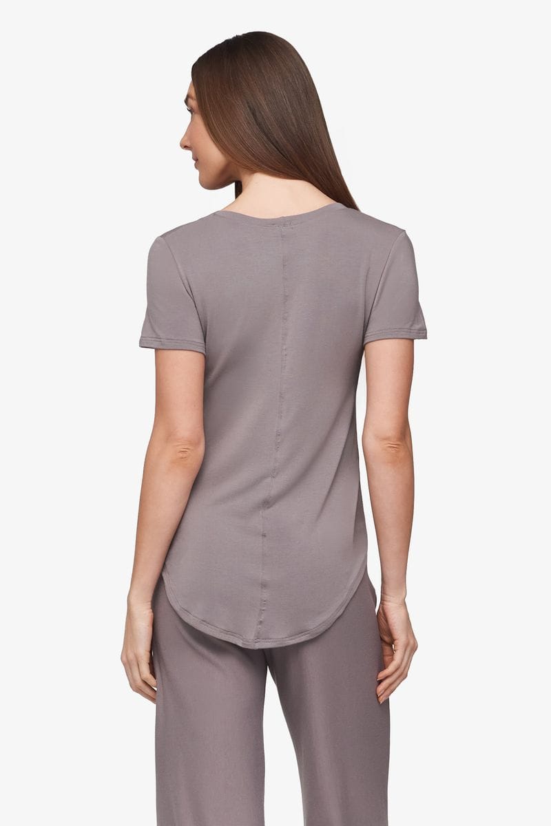 Avery Tee - Women's Basic T-Shirt in Driftwood - Back | Daub + Design